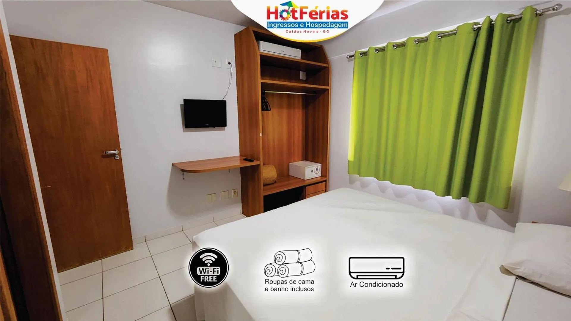 Golden Dolphin Grandhotel - Com Roupas De Cama E Banho - Piscinas 24H, Prox Ao Water Park, Hotel Prive, Boulevard, Riviera - Hotferias Caldas Novas Lejlighedshotel